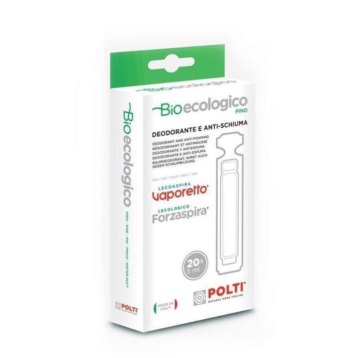 POLTI PAEU0086 Produit anti-mousse et désodorisant Bioecologico Pin
