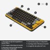 Clavier Sans Fil Logitech - POP Keys Mécanique avec Touches Emoji Personnalisables, Bluetooth ou USB, Design Compact Durable -