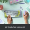 Clavier Sans Fil Logitech POP Keys Mécanique avec Touches Emoji Personnalisables, Bluetooth ou USB, Design Compact Durable - Me