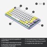 Clavier Sans Fil Logitech POP Keys Mécanique avec Touches Emoji Personnalisables, Bluetooth ou USB, Design Compact Durable - Me