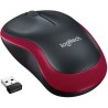 LOGITECH - Souris sans fil optique - M185 Rouge