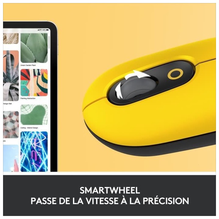 Souris Sans Fil Logitech POP Mouse avec Emojis Personnalisables, Bluet