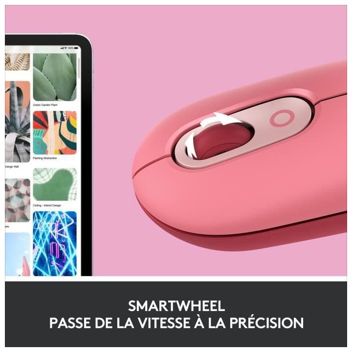 Souris Sans Fil Logitech POP Mouse avec Emojis Personnalisables, Bluet