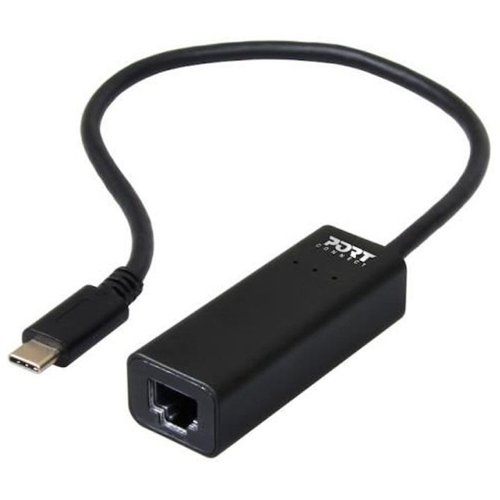 PORTDESIGNS Convertisseur USB Type C vers RJ-45 - Compatible Windows /