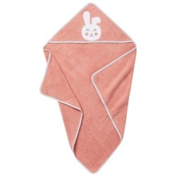 BABYCALIN Cape de bain Lapin brodé - 80 x 80 cm