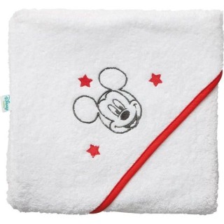DISNEY Mickey Cape de bain - 80 x 80 cm  Blanc/Rouge