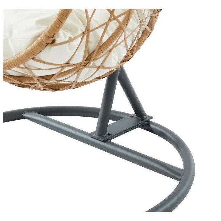 BEAU RIVAGE Fauteuil oeuf suspendu Porto - 103x205 cm - Naturel