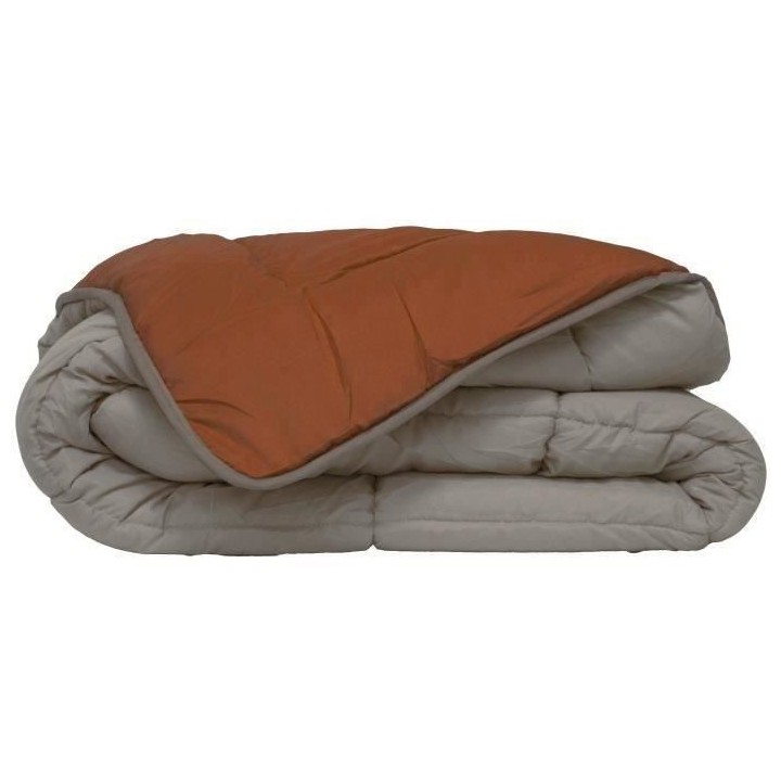 CALGARY Couette chaude Microfibre 400g/m² Galet & Gingembre 220x240cm