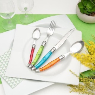 Ménagere laguiole 24 pieces -PRADEL EXCELLENCE - Manche couleur effet