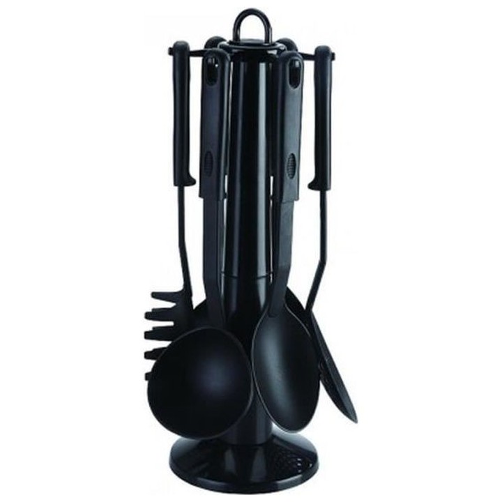 PRADEL EXCELLENCE Penderie de cuisine - 6 ustensiles - Nylon noir