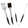 Coffret Barbecue 3 pieces, Inox et manche ABS -PRADEL EXCELLENCE - Brosse, pince et spatule ajourée.