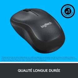 LOGITECH Souris Silencieuse M220 Silent - Sans Fil - Gris/Noir