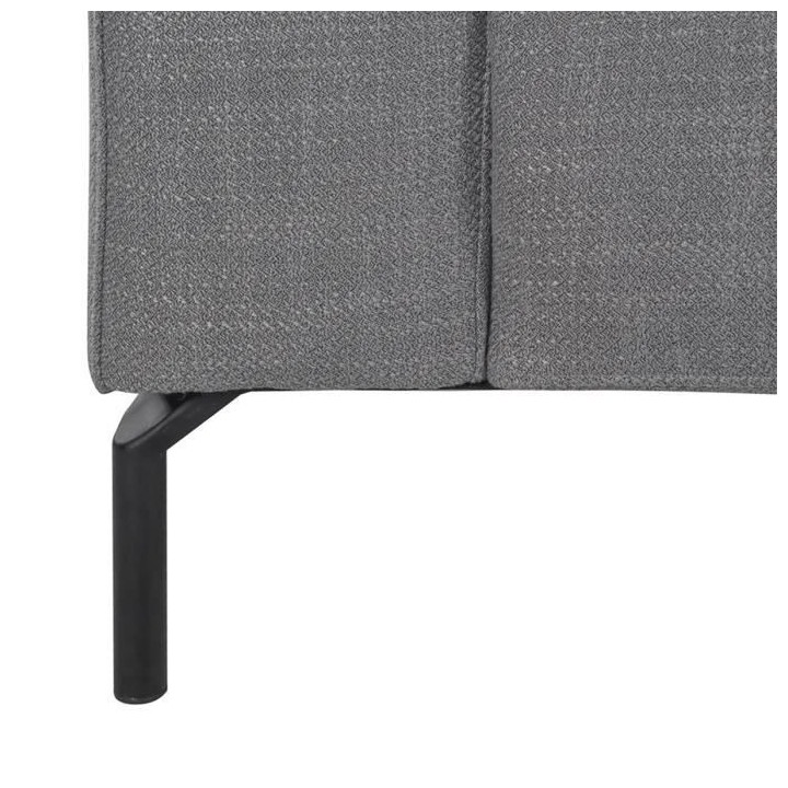Canapé d'angle droit 4 places PRESTON -Tissu Gris clair - L 279 x P 1