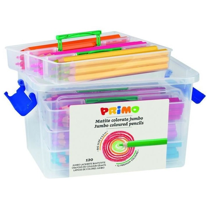 PRIMO  Lot de 120 Crayons de Couleur Jumbo - P511MAXI120