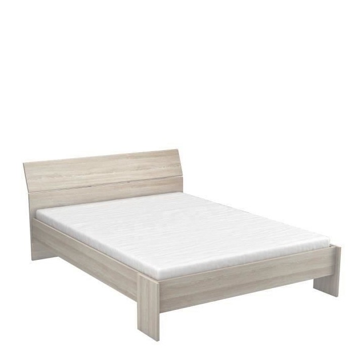 Ensemble Pricy - Lit 140x190/200 + 2 chevets + 1 commode 4 tiroirs - D