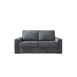 Canapé 3 places convertible express PRISMA - Velours côtelé gris an