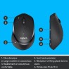 LOGITECH - Souris silencieuse sans fil M330 Silent Plus - Noir