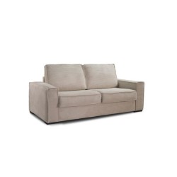 Canapé 3 places convertible express PRISMA - Velours côtelé beige -