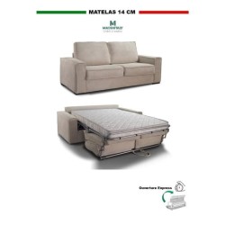 Canapé 3 places convertible express PRISMA - Velours côtelé beige -