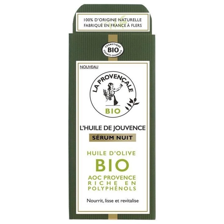 Huile de Jouvence Sérum Nuit LA PROVENCALE BIO - 30 ml