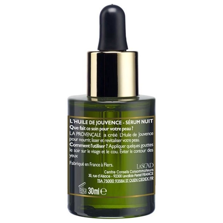 Huile de Jouvence Sérum Nuit LA PROVENCALE BIO - 30 ml