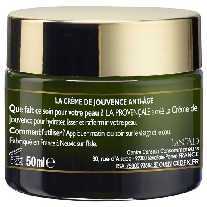 Creme visage de jouvence anti-âge LA PROVENCALE BIO - A l'huile d'oli