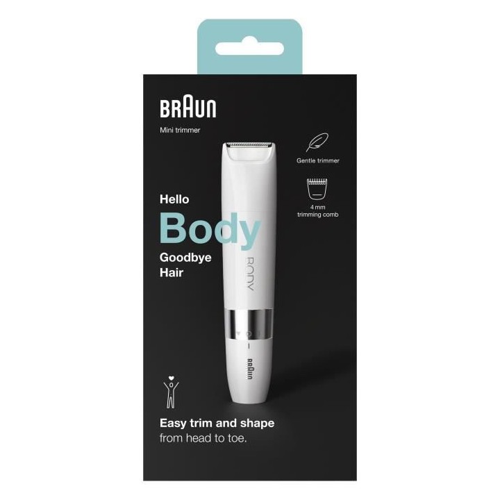 Braun Body Mini Tondeuse Électrique Femme Et Homme de Précision Corp