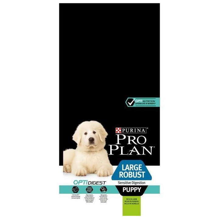 PRO PLAN Croquettes riches en agneau OptiDigest - Pour grand chiot rob