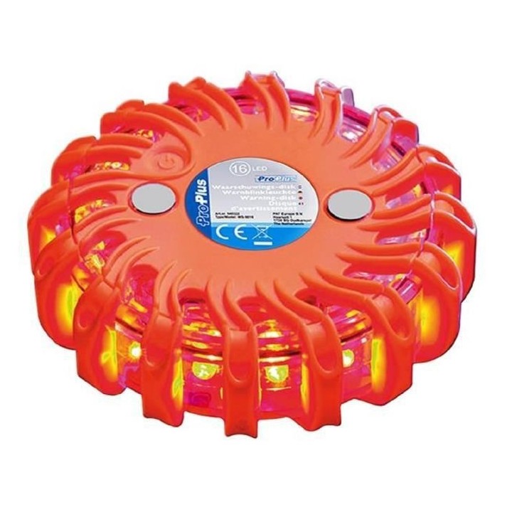 Disque d'avertissement 16 LEDs orange ProPlus