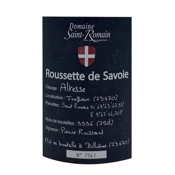 DOMAINE SAINT ROMAIN 2019 Roussette de Savoie - Vin blanc de Savoie