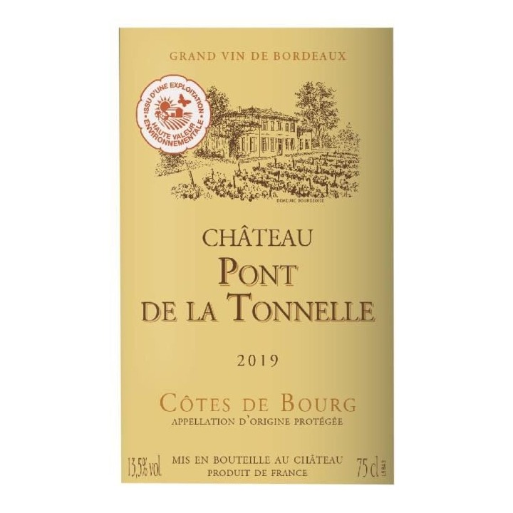 Château Pont de la Tonelle 2019 Côtes de Bourg - Vin rouge de Bordea