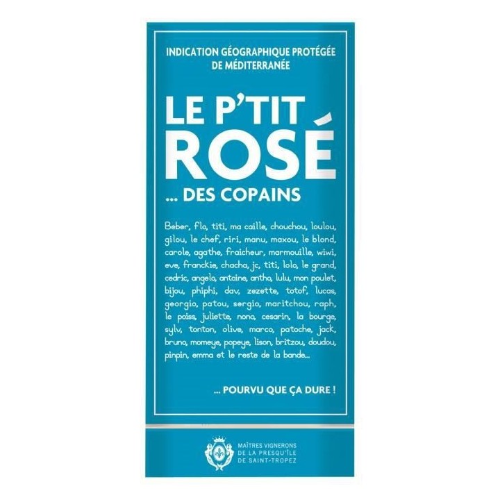 Magnum Le P'tit Rosé des Copains IGP Méditerranée - Vin rosé