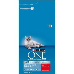 PURINA ONE Croquettes au boeuf et au blé - Pour chat adulte stérilisé - 6 kg