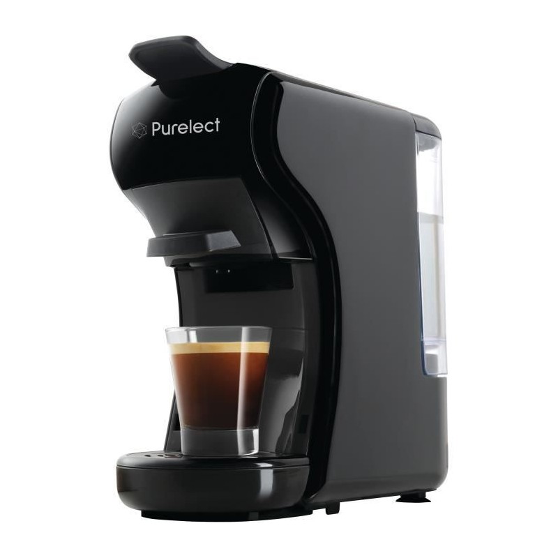 PURELECT CK39 Machine a café avec adaptateurs compatibles capsules Nespresso, Dolce Gusto, ESE et café moulu