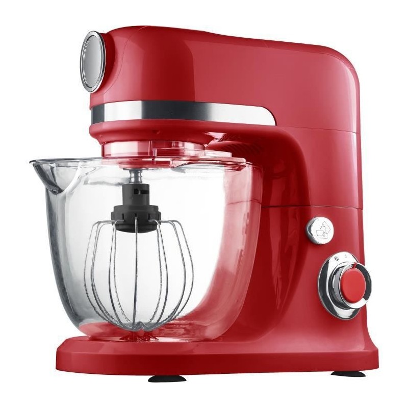 Robot pâtissier multifonction PURELECT SM31 - Rouge - 1300 W - Bol 5 L - Vitesse variable - Pieds antidérapants