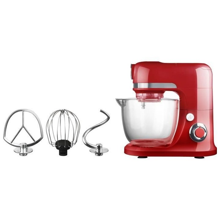 Robot pâtissier multifonction PURELECT SM31 - Rouge - 1300 W - Bol 5