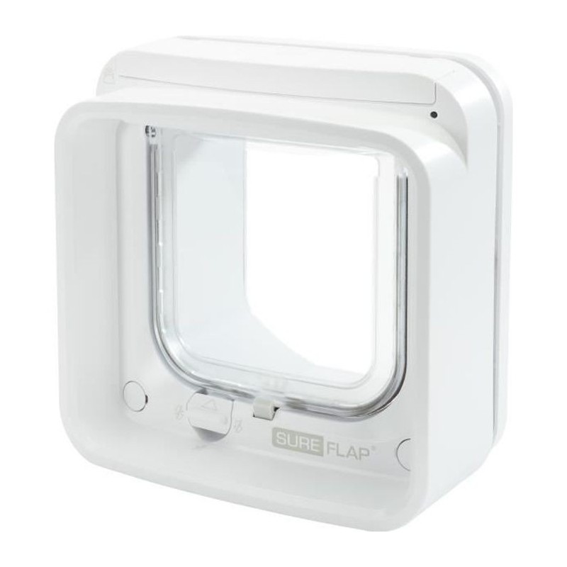 SUREFLAP Chatiere a Puce électronique Connecté - Blanc - 142 mm x 120 mm (Livré sans le Hub)