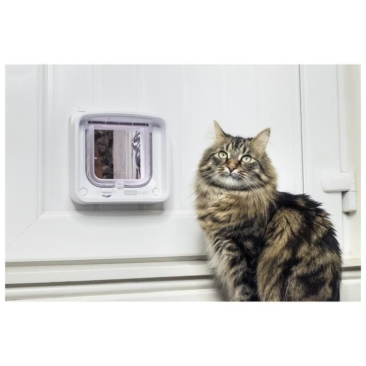 SUREFLAP Chatiere a Puce électronique Connecté - Blanc - 142 mm x 12