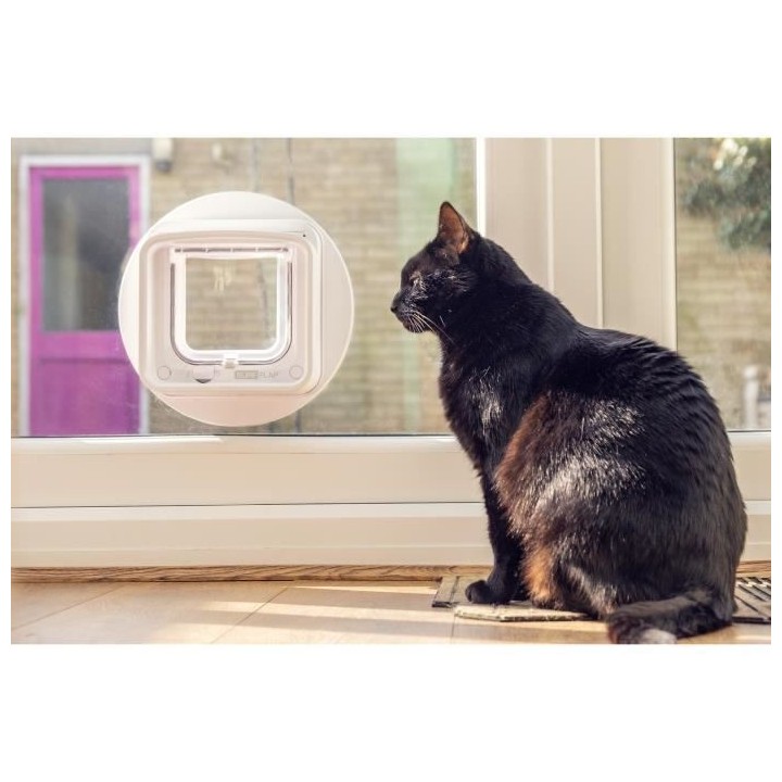 SUREFLAP Chatiere a Puce électronique Connecté - Blanc - 142 mm x 12