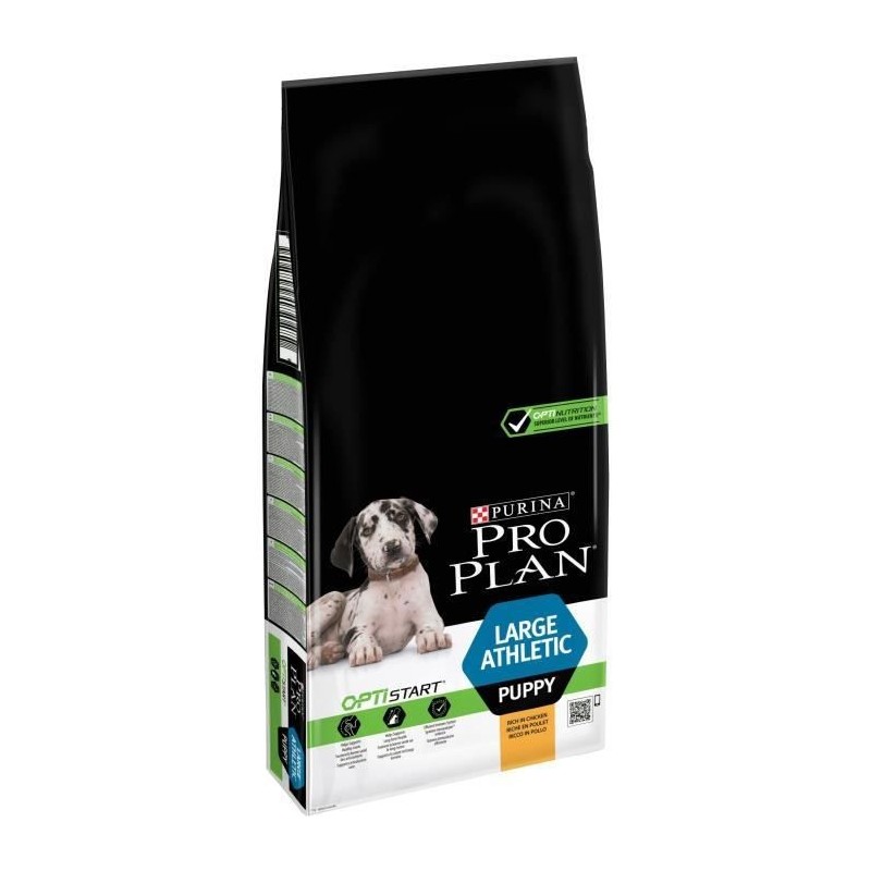 PRO PLAN Athletic Optistart Croquettes - Riche en poulet - Pour chiots de grande taille - 12 kg