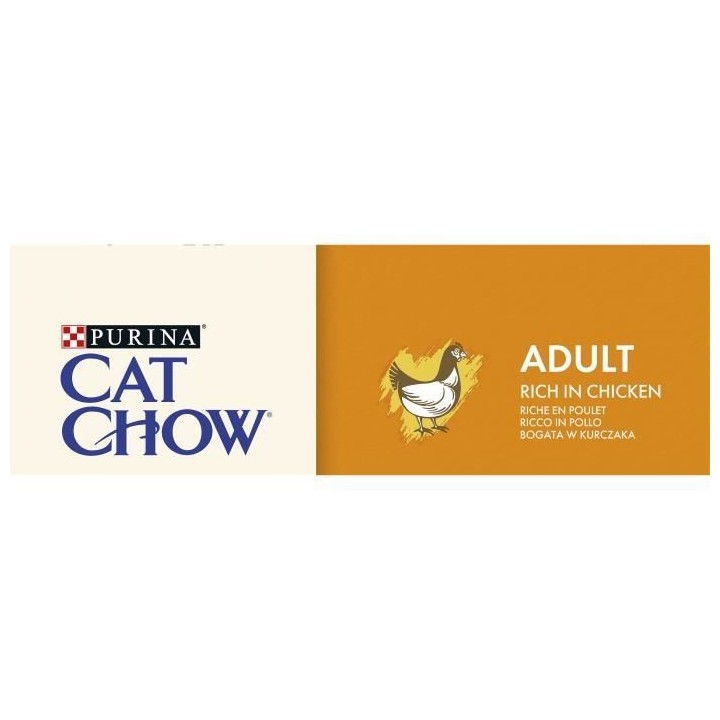 PURINA CAT CHOW Croquettes - Avec NaturiumTM - Riche en poulet - Pour