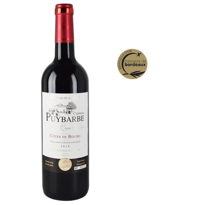 Château Puybarbe 2015 Cotes de Bourg - Vin rouge de Bordeaux