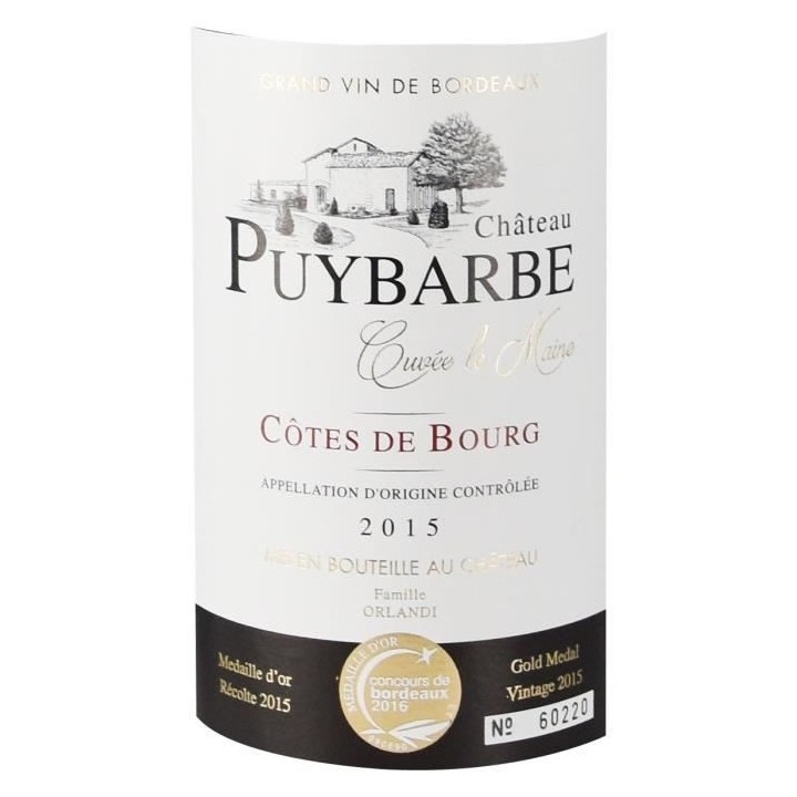 Château Puybarbe 2015 Cotes de Bourg - Vin rouge de Bordeaux