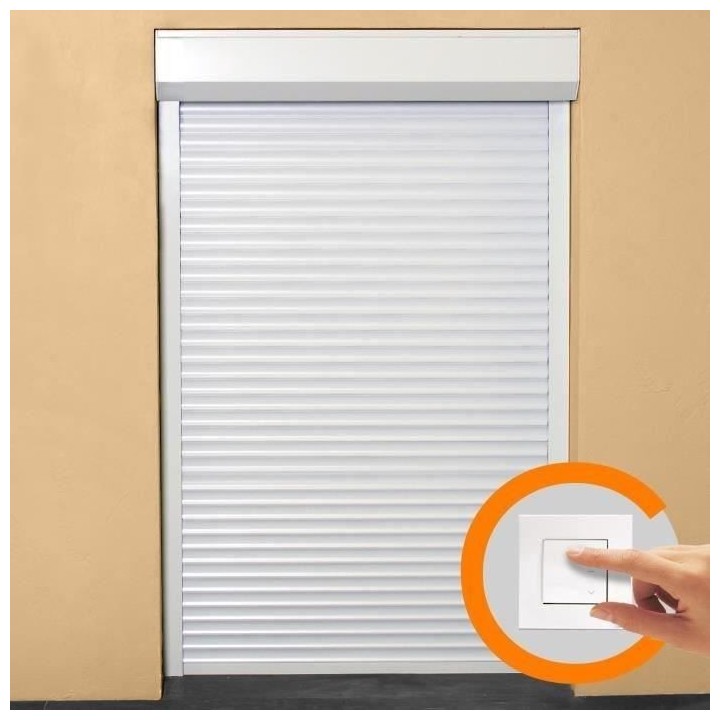 Volet roulant H220 x L150 cm en PVC recoupable en largeur et hauteur -