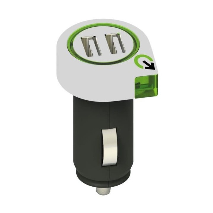 CHACON Chargeur de voiture double USB 2.1A