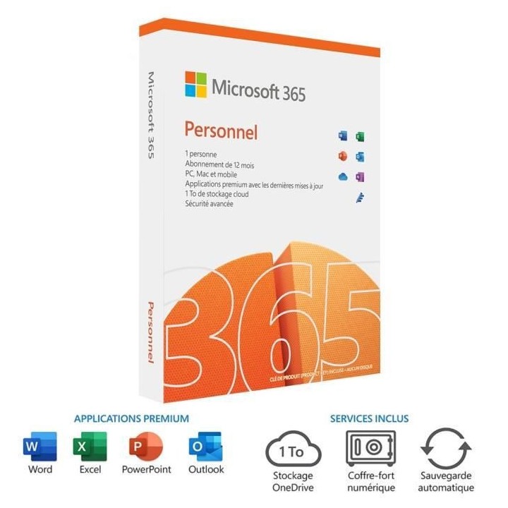MICROSOFT 365 Personnel - 1 utilisateur - PC ou Mac - Abonnement 1 an