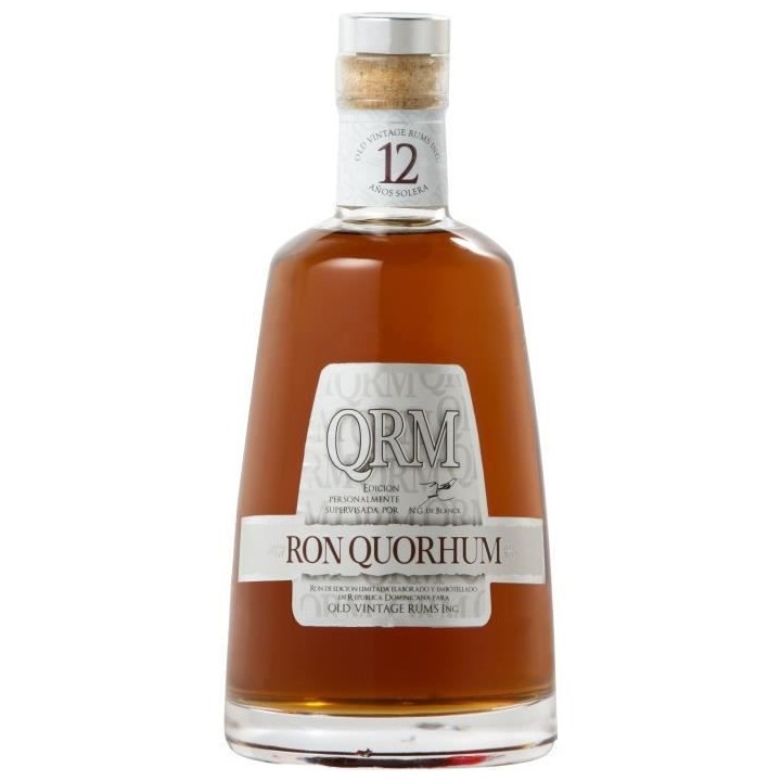 Rhum Quorhum 12 ans - Rhum vieux - République Dominicaine - 40%vol -
