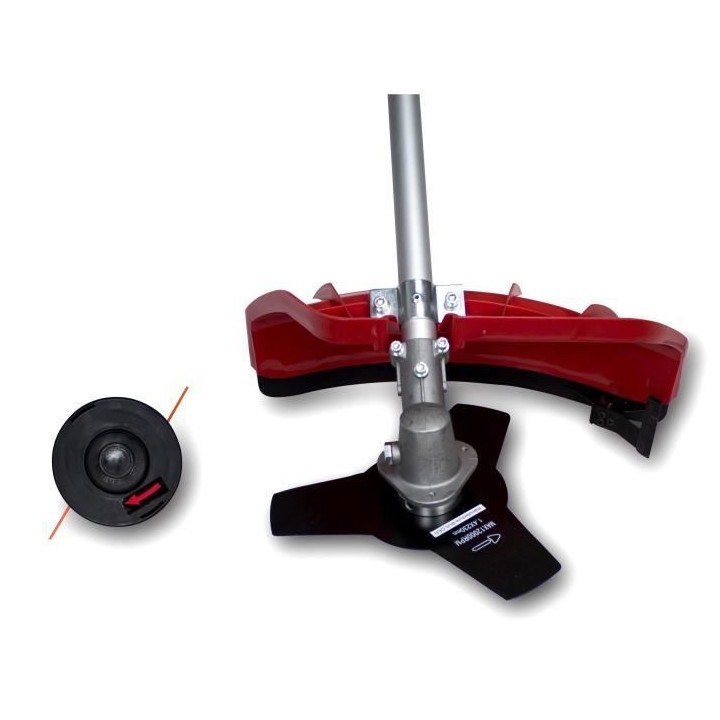 RACING Débroussailleuse thermique avec tete double fil et lame 3 dent