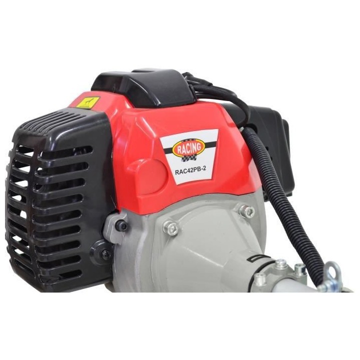 RACING Débroussailleuse thermique avec tete double fil et lame 3 dent