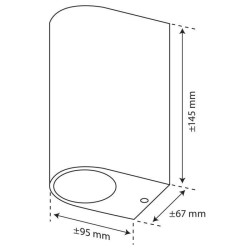 Ranex Lampe murale LED haut et bas 6 W Gris 5000.331